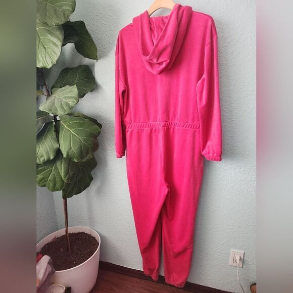 Juicy Couture jumpsuit hoddied velour side pockets - Picture 6 of 15